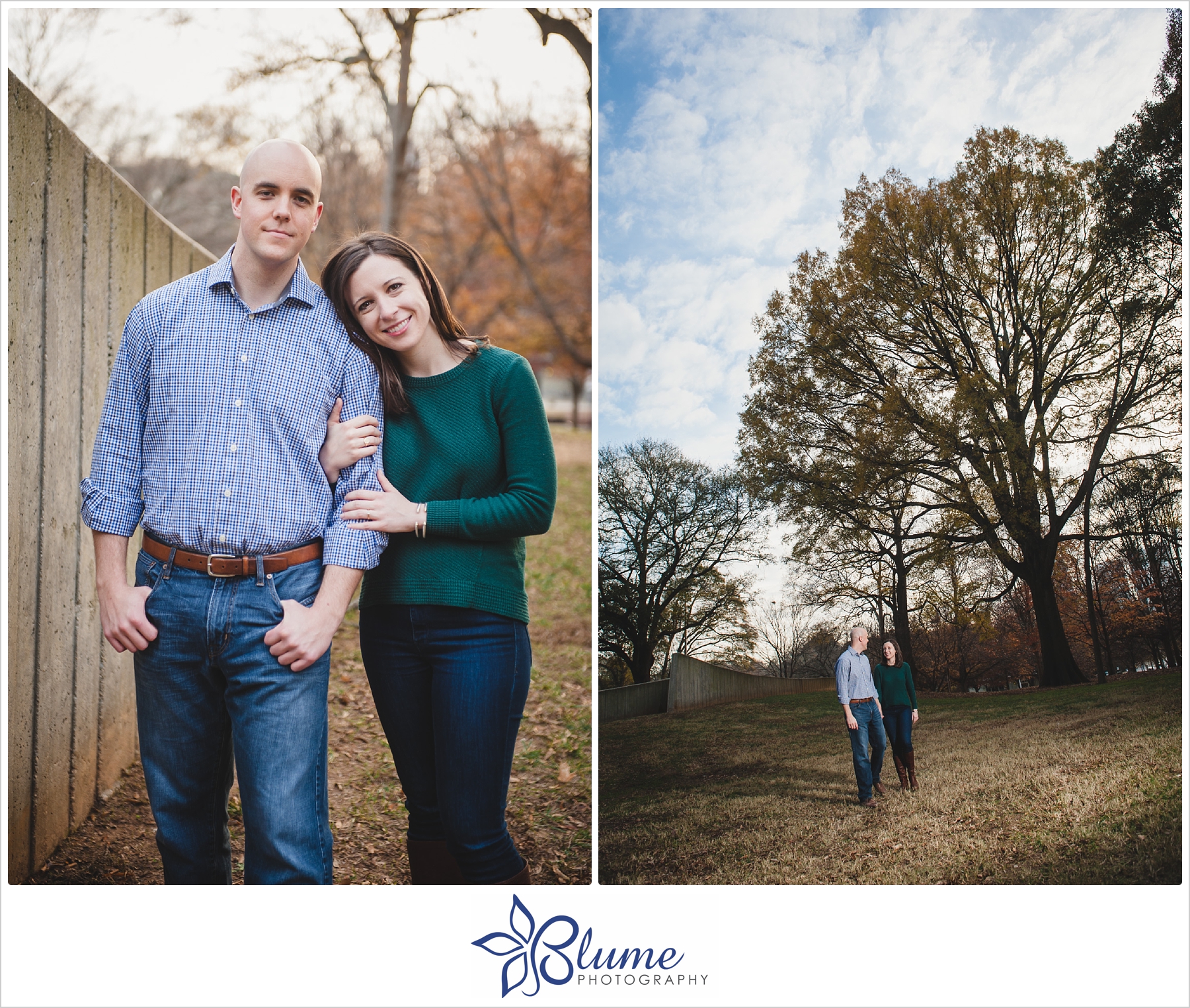 Atlanta,Piedmont Park,engagement,winter,