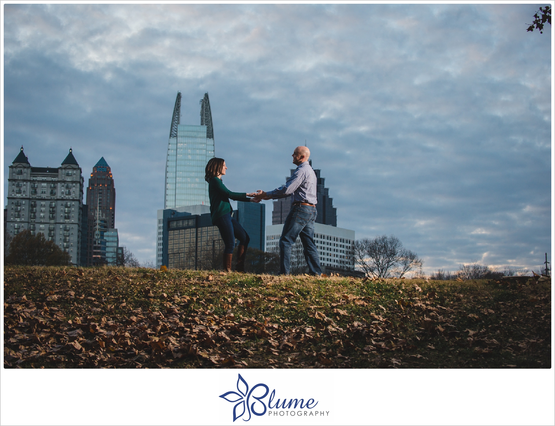 Atlanta,Piedmont Park,engagement,winter,