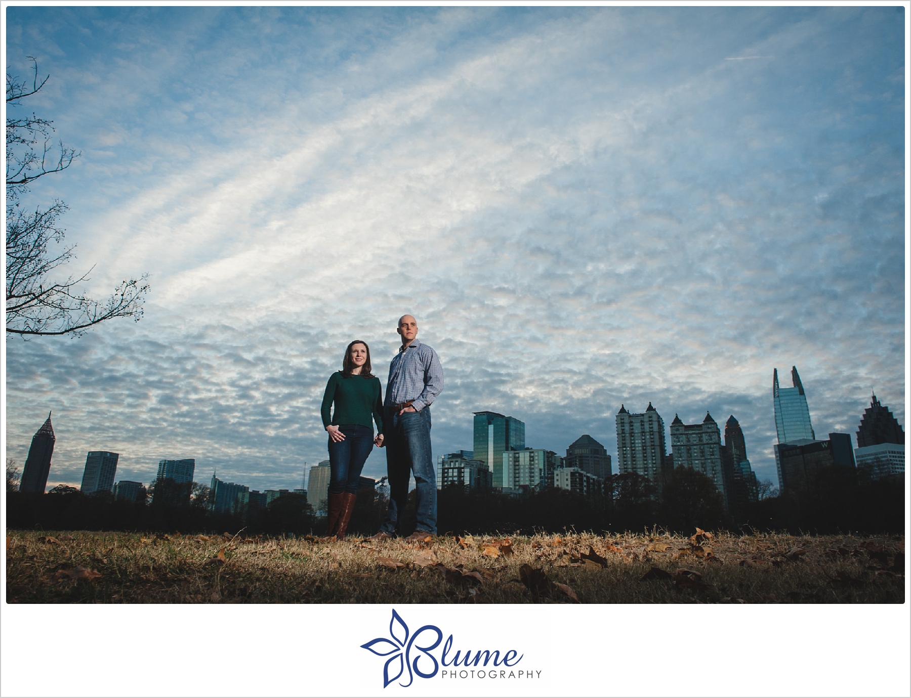 Atlanta,Piedmont Park,engagement,winter,