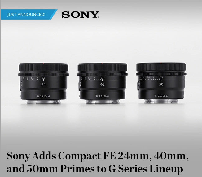 Brand new Sony compact primes...perfect when you're packing for travel photography
