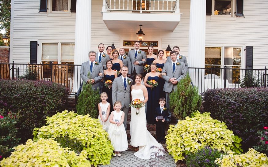 Lauren and Seth with their bridal party at one of the best Atlanta venues